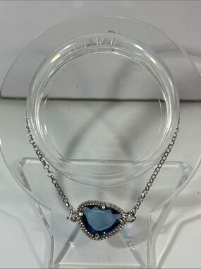 NWOT Italian Made Sterling Silver Genuine Iolite Gemstone Bracelet